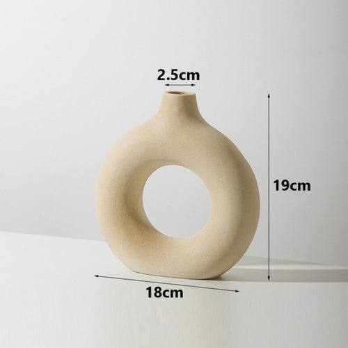 Nordic Circular Ceramic Vase